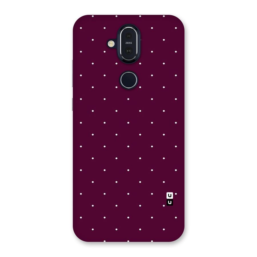 Purple Polka Back Case for Nokia 8.1