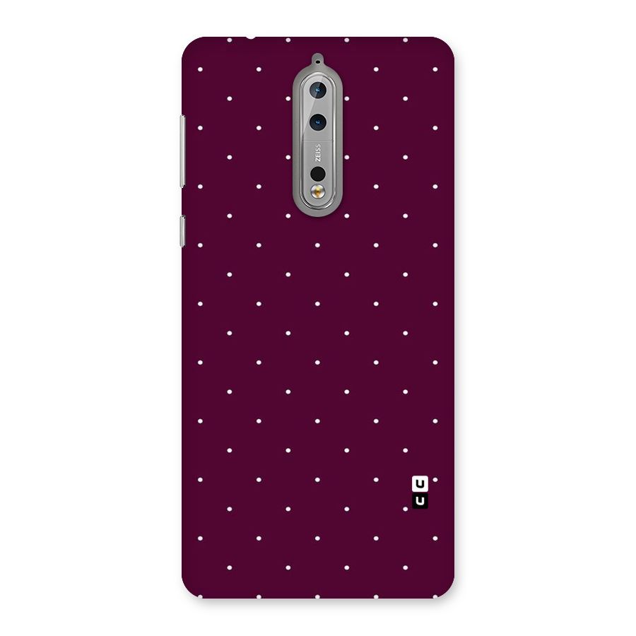 Purple Polka Back Case for Nokia 8