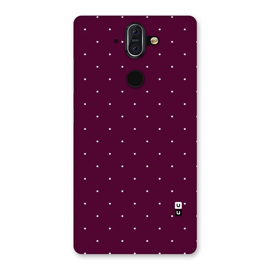 Purple Polka Back Case for Nokia 8 Sirocco