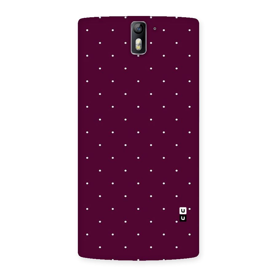 Purple Polka Back Case for One Plus One