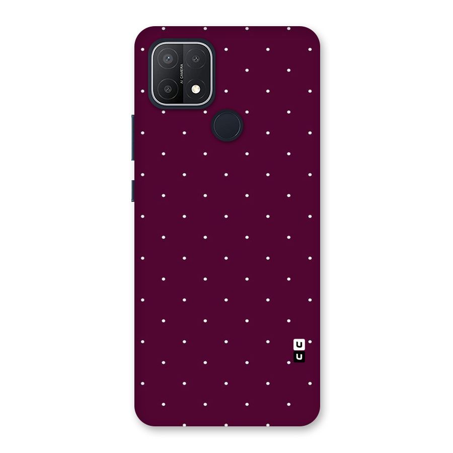 Purple Polka Back Case for Oppo A15s
