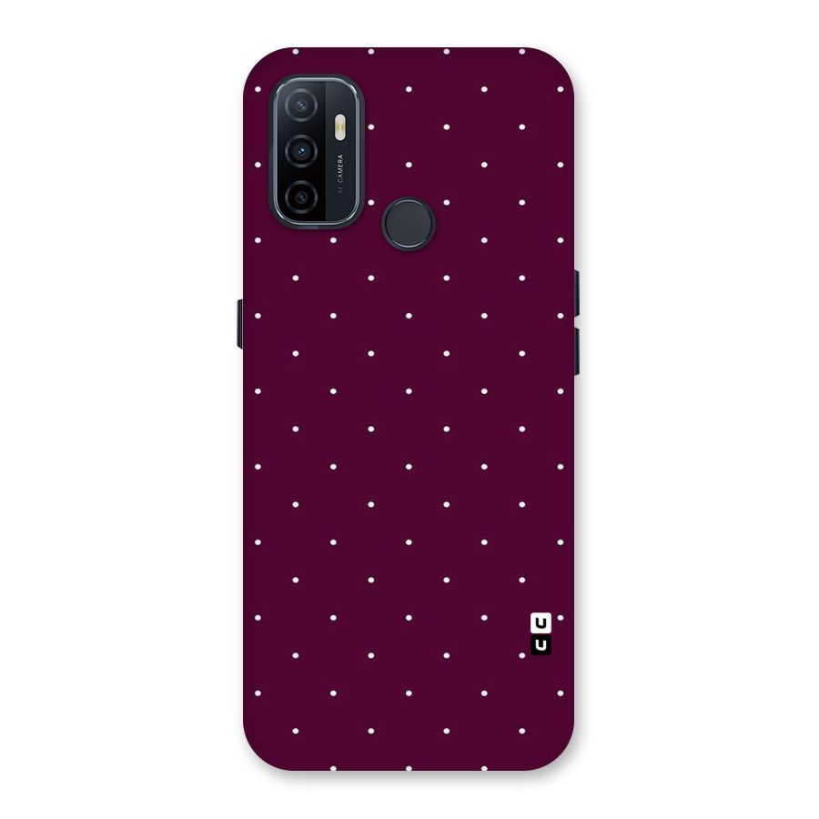 Purple Polka Back Case for Oppo A32