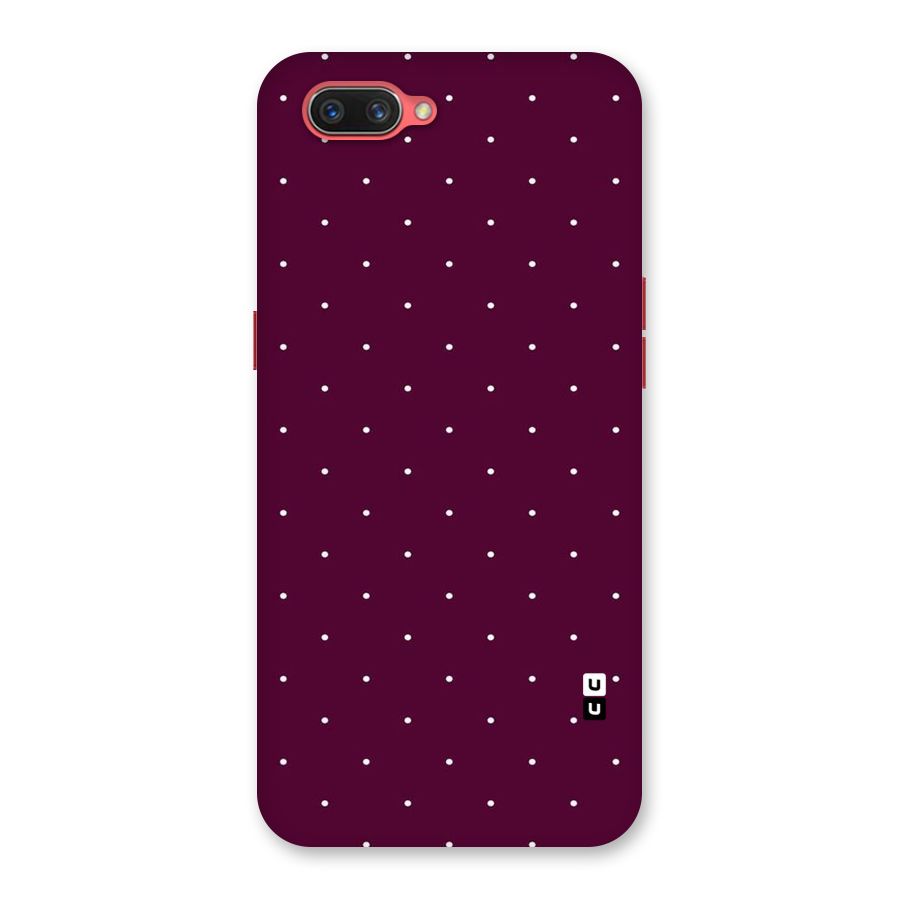 Purple Polka Back Case for Oppo A3s