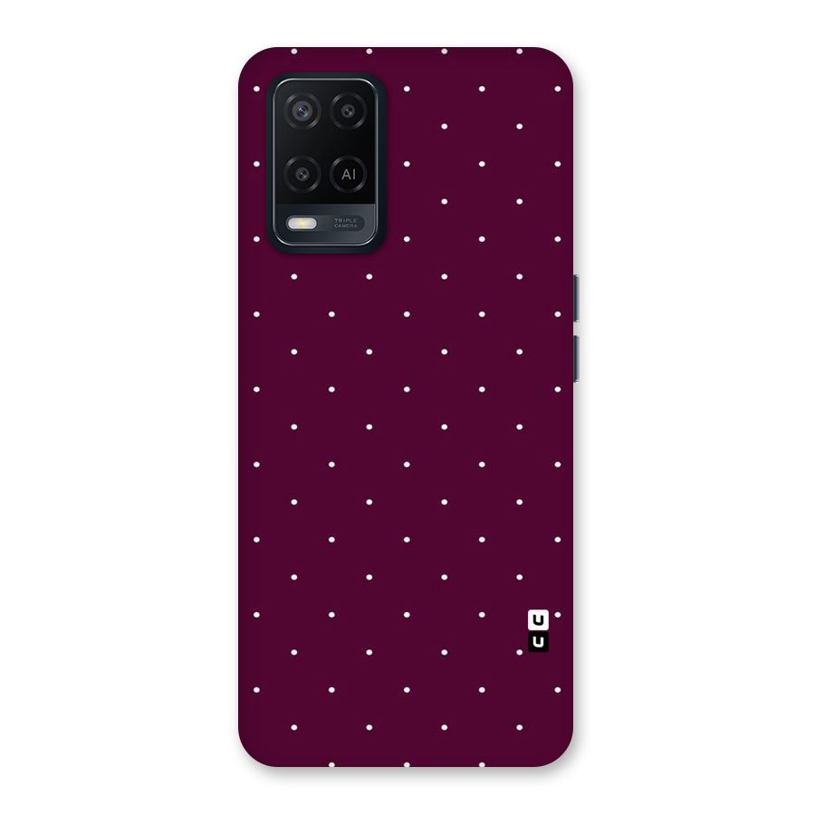 Purple Polka Back Case for Oppo A54
