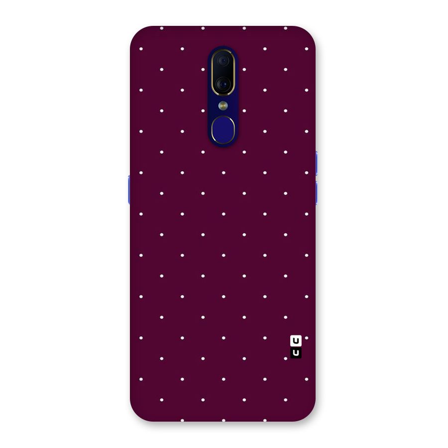 Purple Polka Back Case for Oppo F11