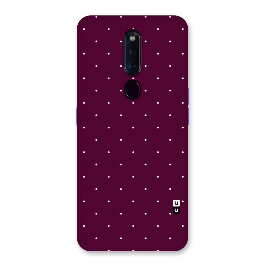 Purple Polka Back Case for Oppo F11 Pro