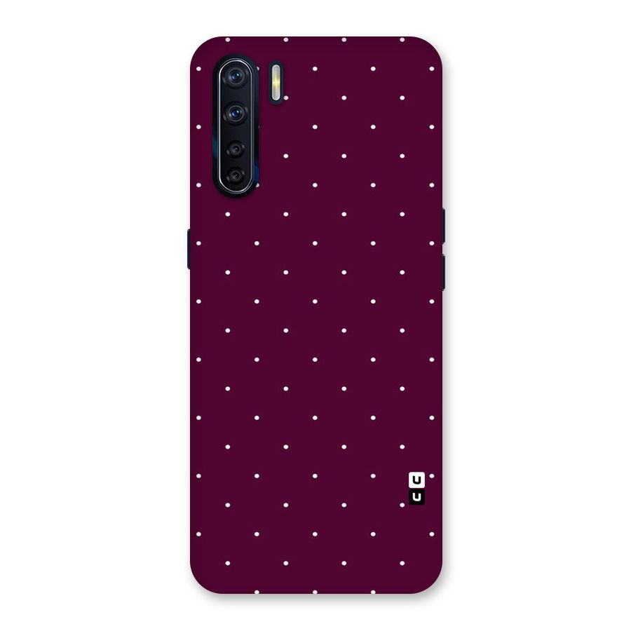 Purple Polka Back Case for Oppo F15