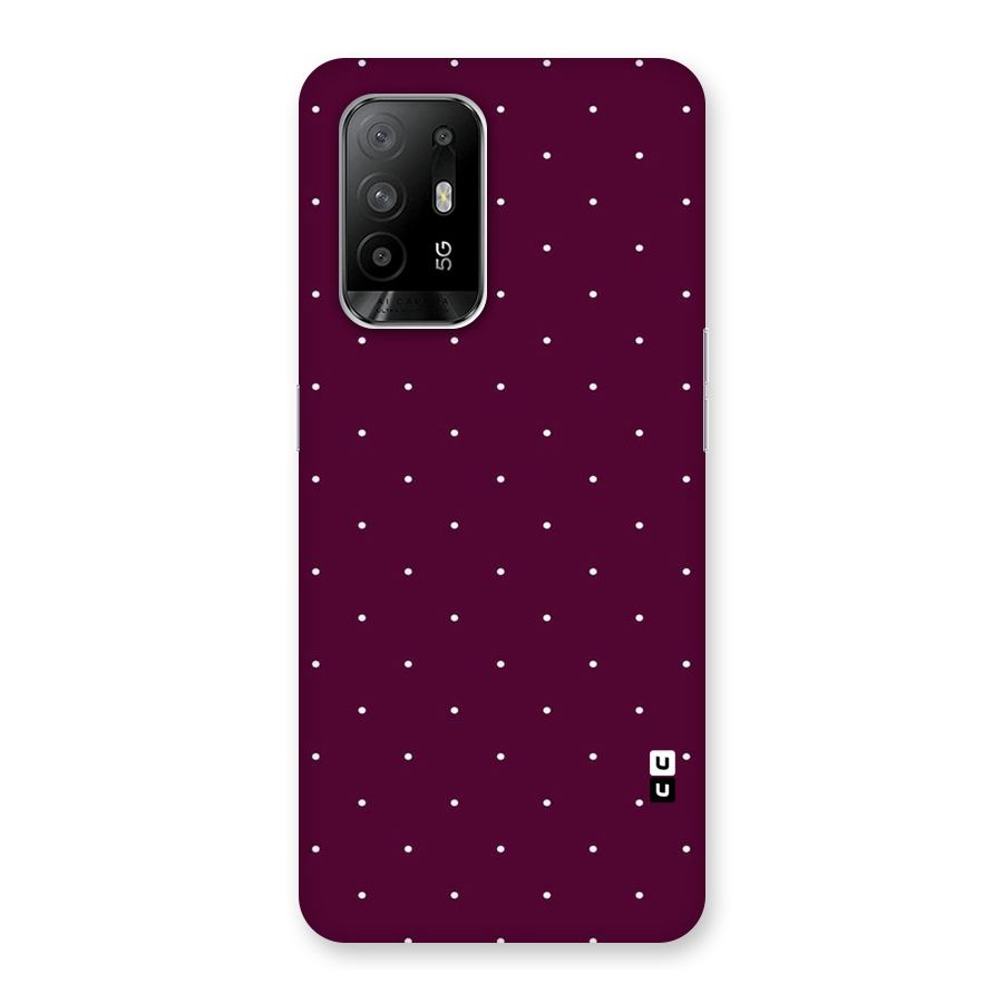 Purple Polka Back Case for Oppo F19 Pro Plus 5G