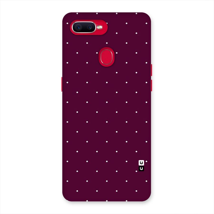 Purple Polka Back Case for Oppo F9 Pro