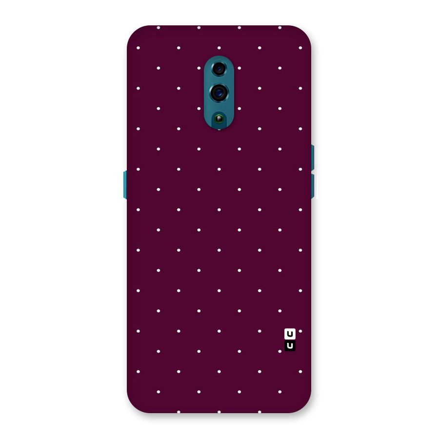 Purple Polka Back Case for Oppo Reno