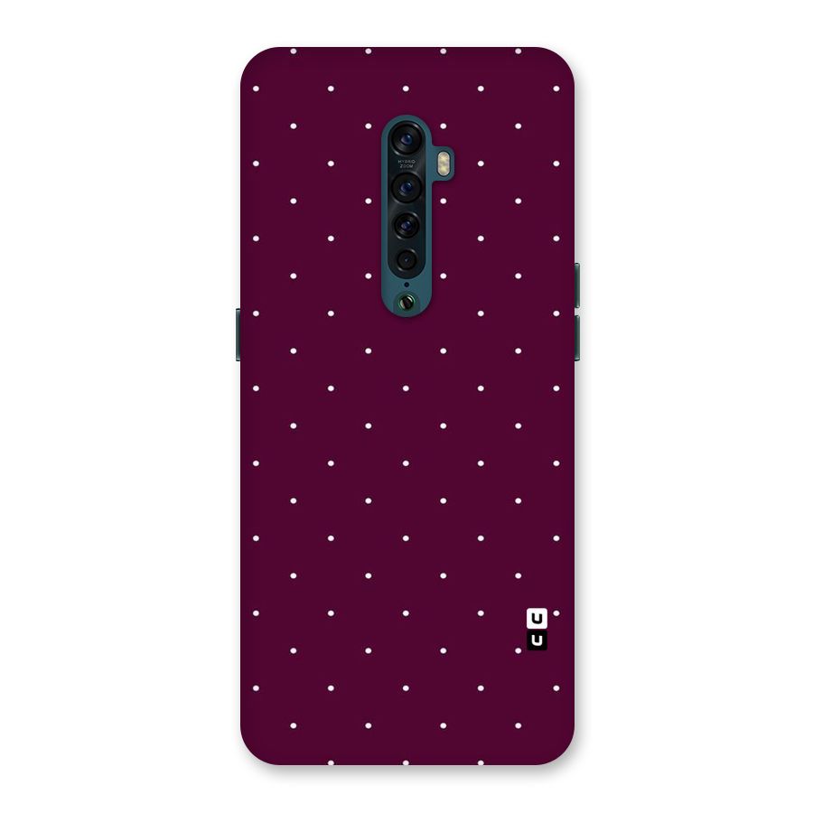 Purple Polka Back Case for Oppo Reno2