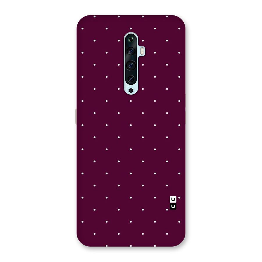 Purple Polka Back Case for Oppo Reno2 Z