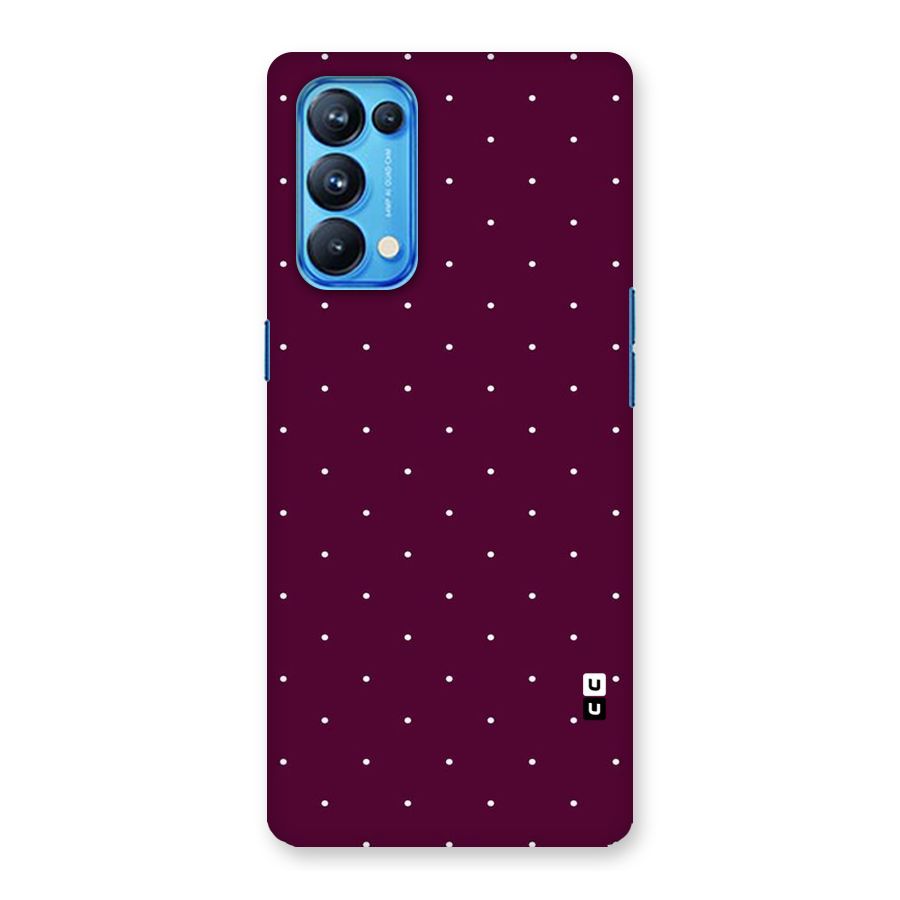 Purple Polka Back Case for Oppo Reno5 Pro 5G