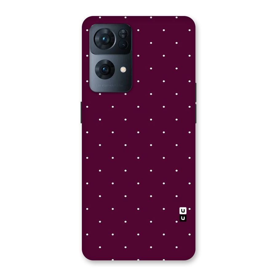 Purple Polka Back Case for Oppo Reno7 Pro 5G