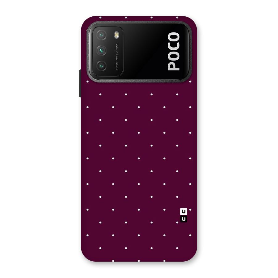 Purple Polka Back Case for Poco M3