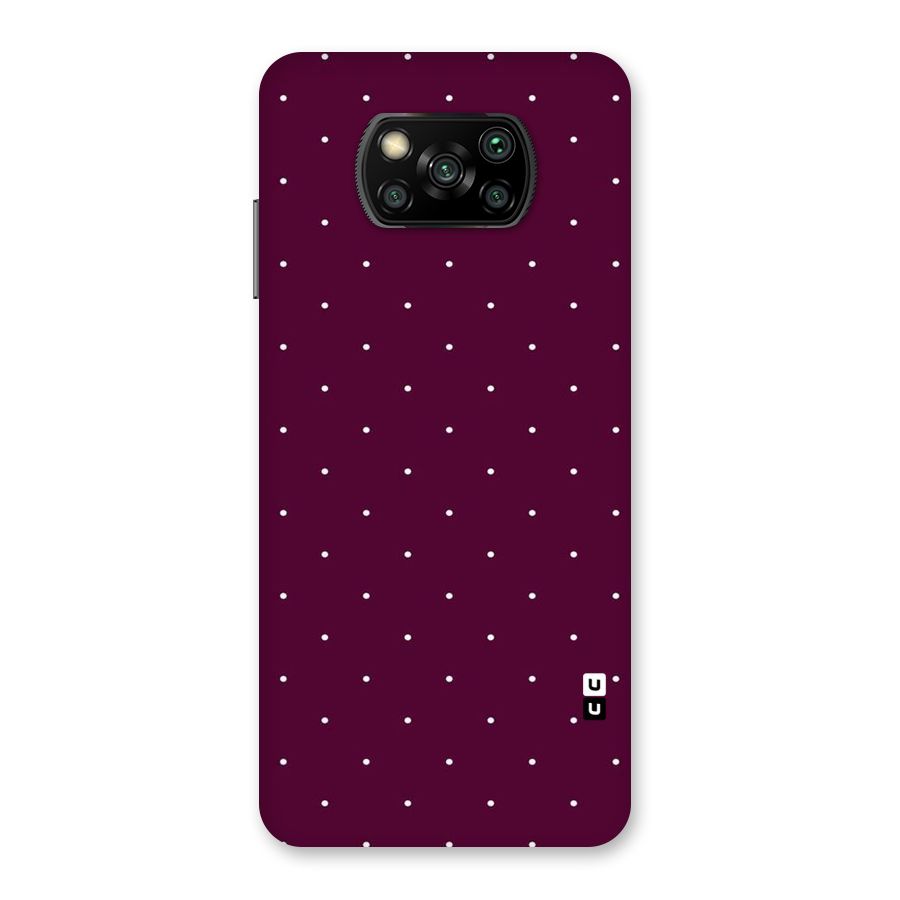 Purple Polka Back Case for Poco X3