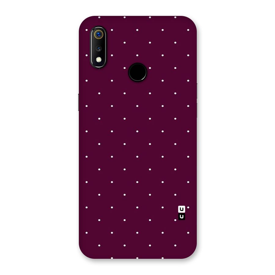 Purple Polka Back Case for Realme 3