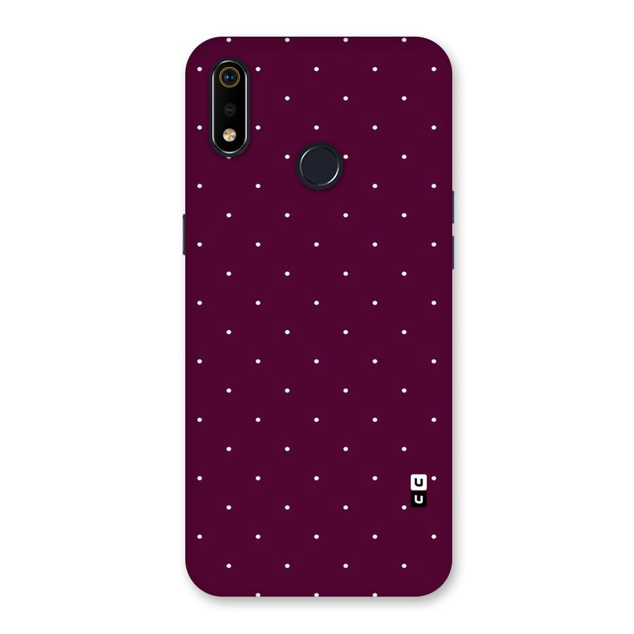 Purple Polka Back Case for Realme 3i
