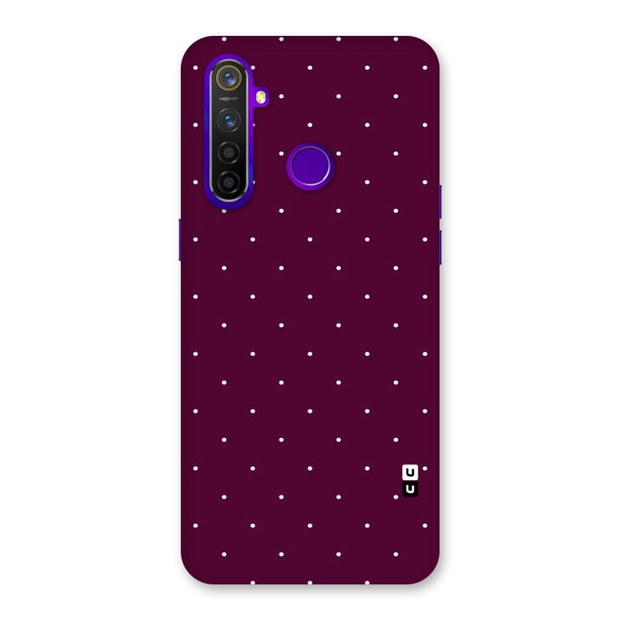 Purple Polka Back Case for Realme 5 Pro
