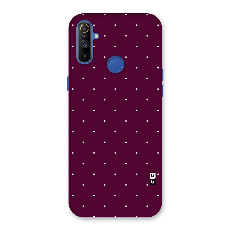 Purple Polka Back Case for Realme Narzo 10A