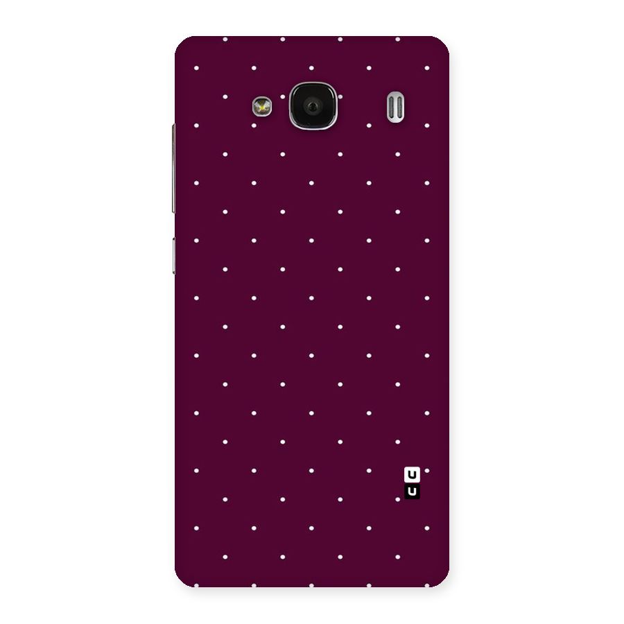 Purple Polka Back Case for Redmi 2 Prime