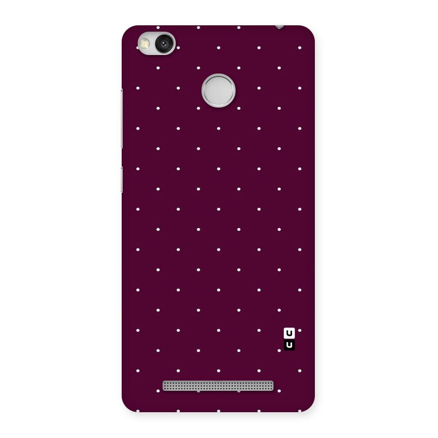 Purple Polka Back Case for Redmi 3S Prime