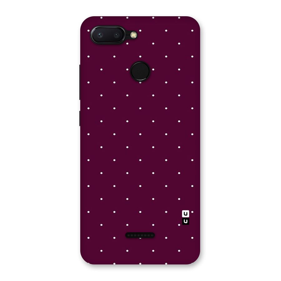 Purple Polka Back Case for Redmi 6