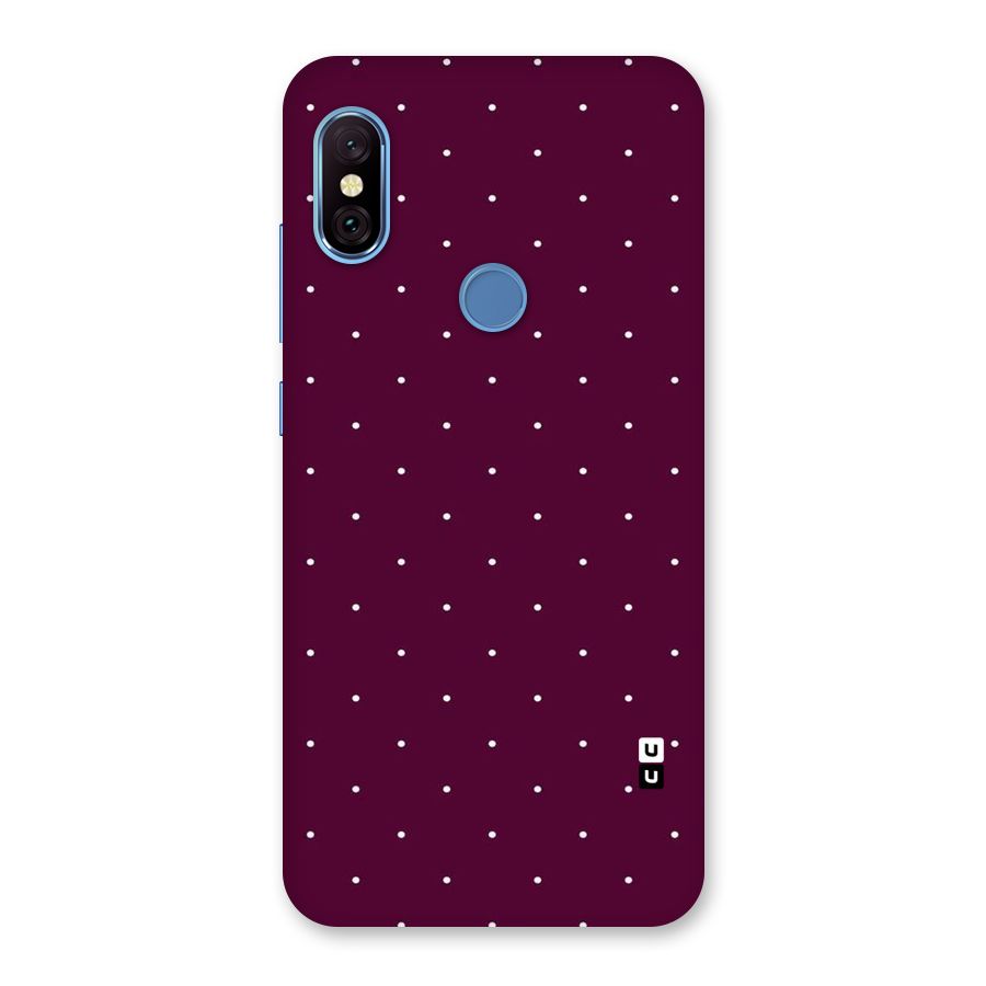 Purple Polka Back Case for Redmi Note 6 Pro