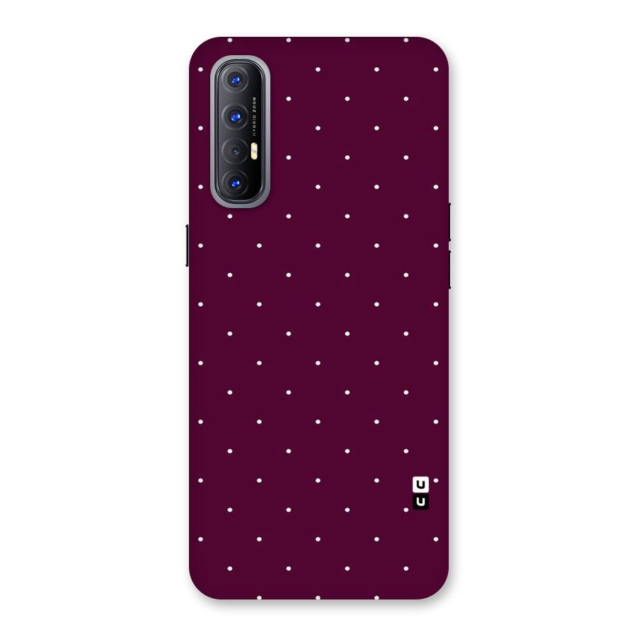 Purple Polka Back Case for Reno3 Pro