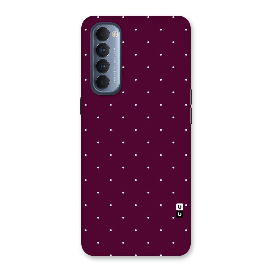 Purple Polka Back Case for Reno4 Pro