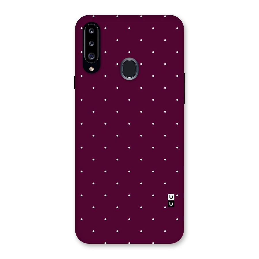 Purple Polka Back Case for Samsung Galaxy A20s