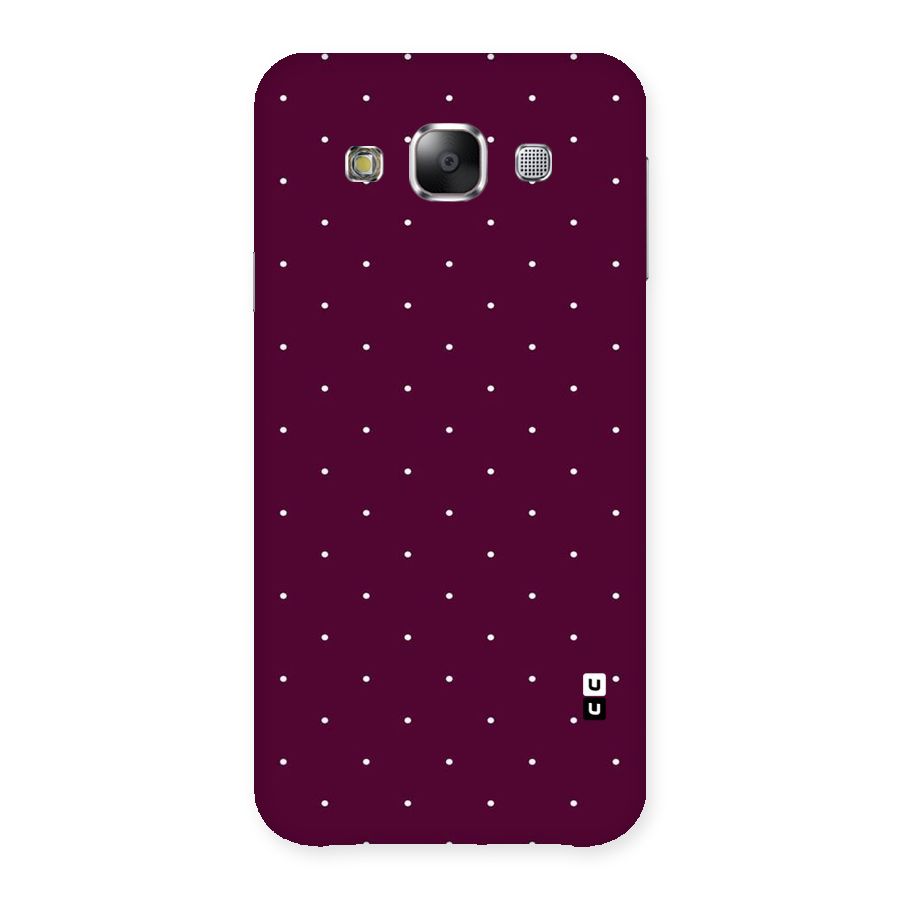 Purple Polka Back Case for Samsung Galaxy E5