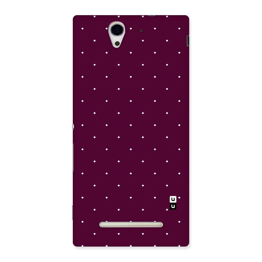 Purple Polka Back Case for Sony Xperia C3