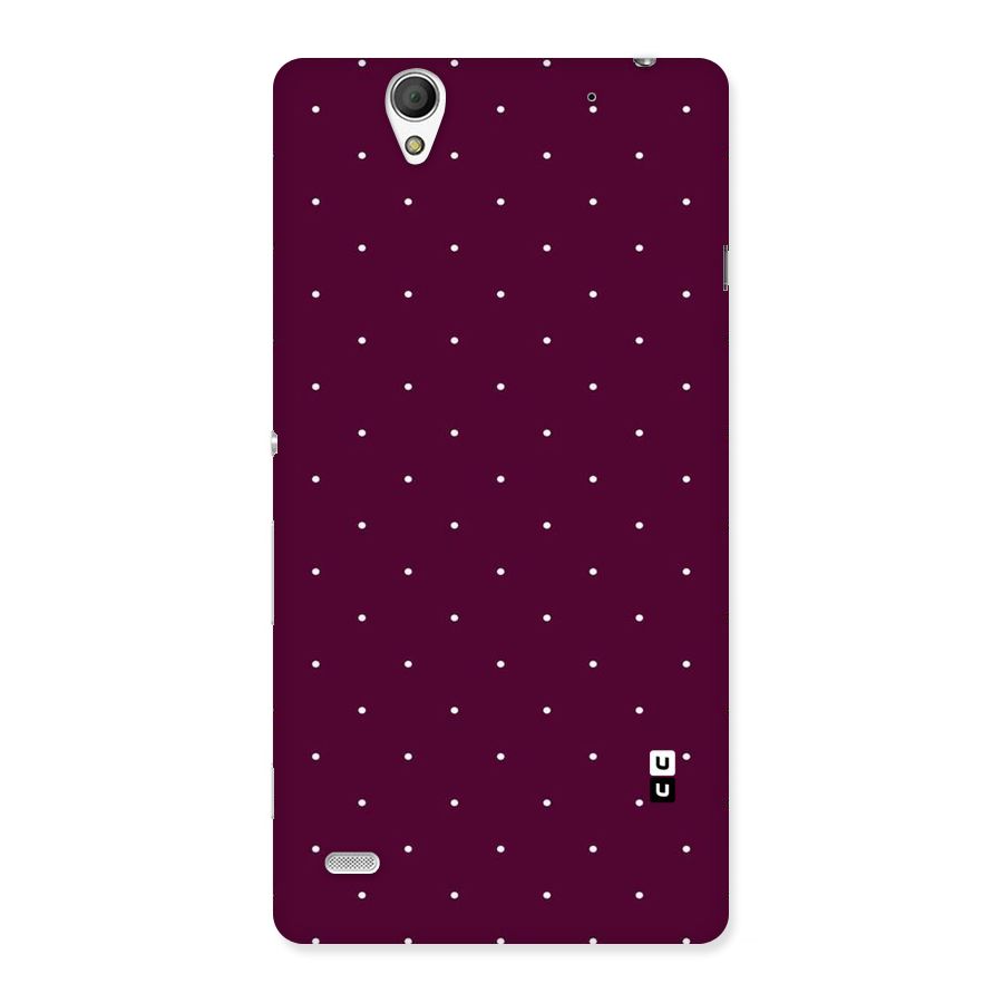 Purple Polka Back Case for Sony Xperia C4