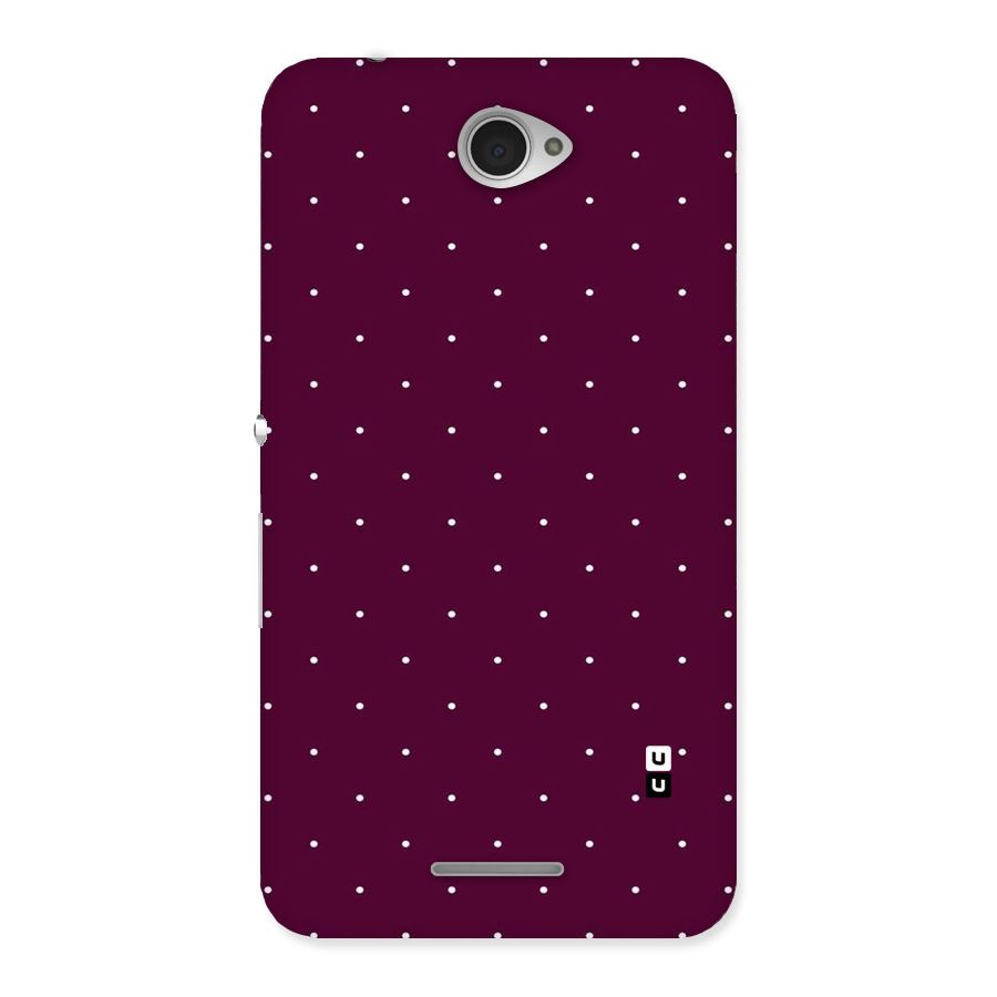 Purple Polka Back Case for Sony Xperia E4