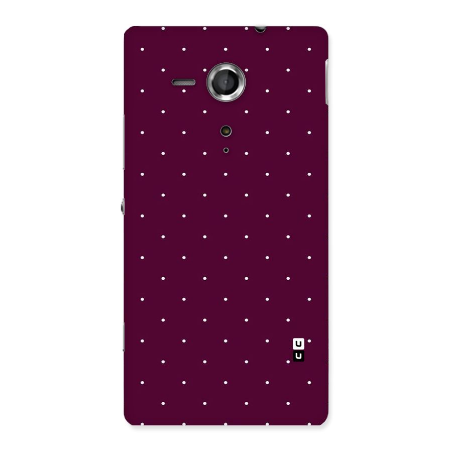 Purple Polka Back Case for Sony Xperia SP