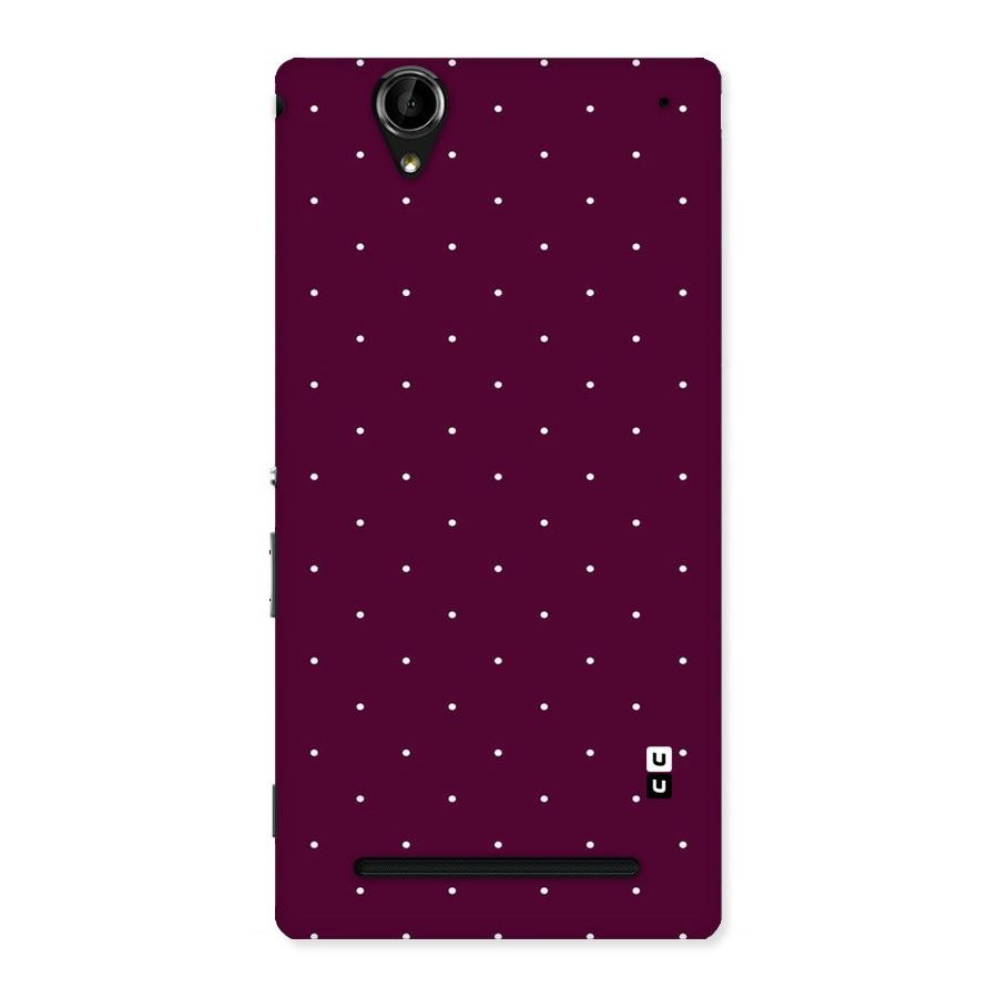 Purple Polka Back Case for Sony Xperia T2