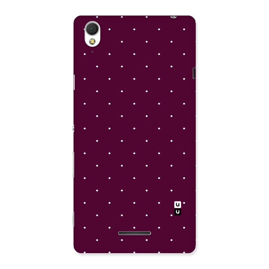Purple Polka Back Case for Sony Xperia T3