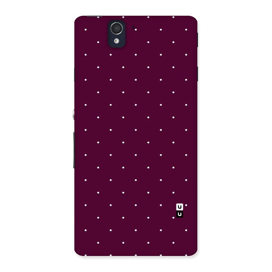 Purple Polka Back Case for Sony Xperia Z