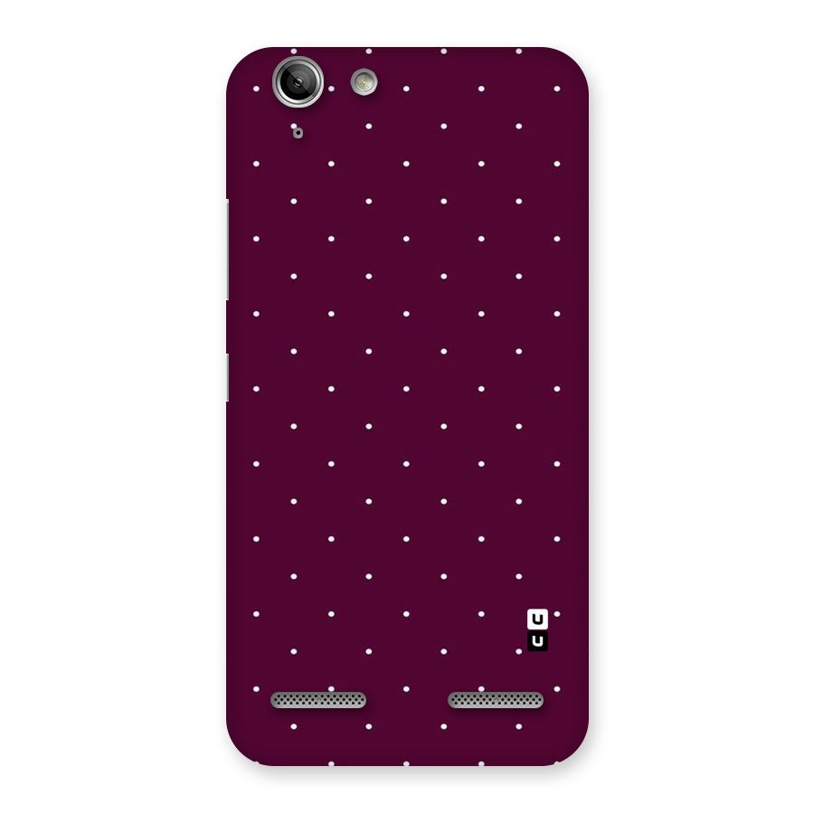 Purple Polka Back Case for Vibe K5 Plus