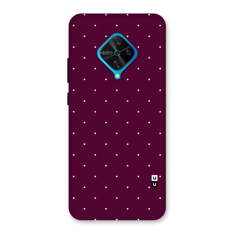 Purple Polka Back Case for Vivo S1 Pro