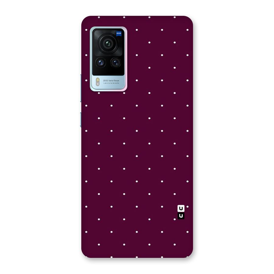 Purple Polka Back Case for Vivo X60 Pro