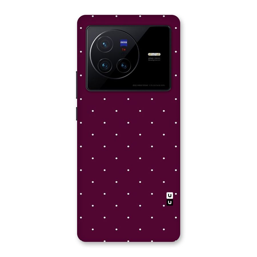 Purple Polka Back Case for Vivo X80
