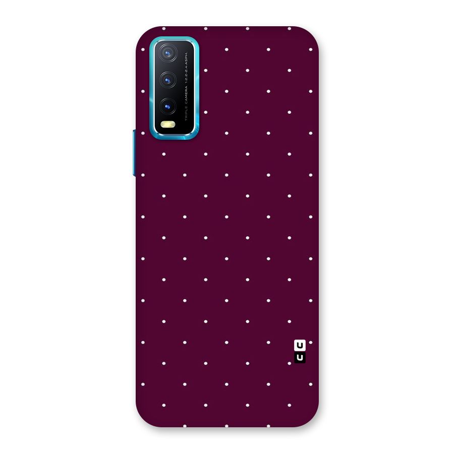 Purple Polka Back Case for Vivo Y20A