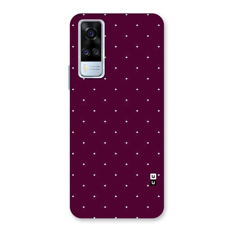 Purple Polka Back Case for Vivo Y31