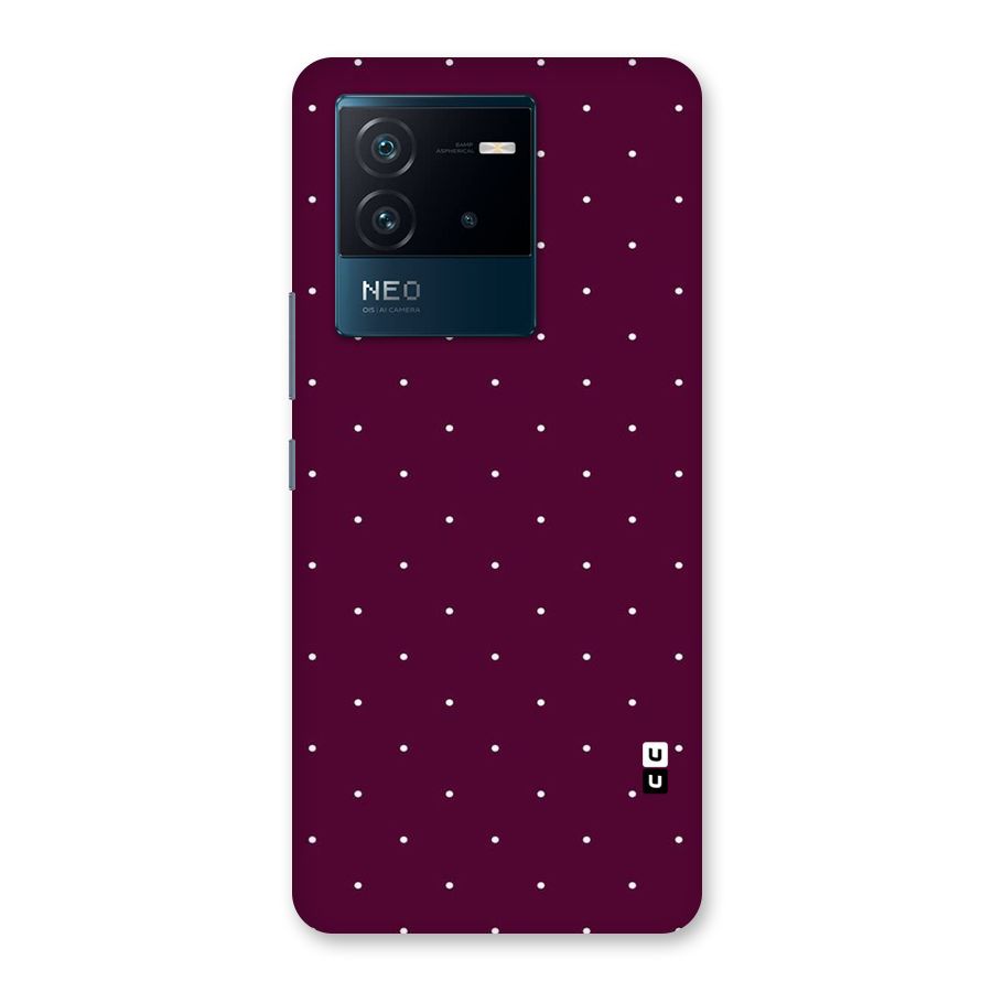 Purple Polka Back Case for Vivo iQOO Neo 6 5G