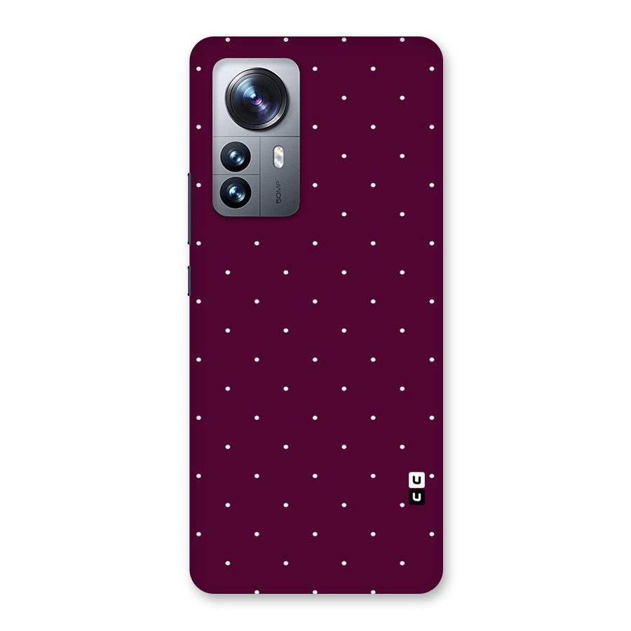 Purple Polka Back Case for Xiaomi 12 Pro