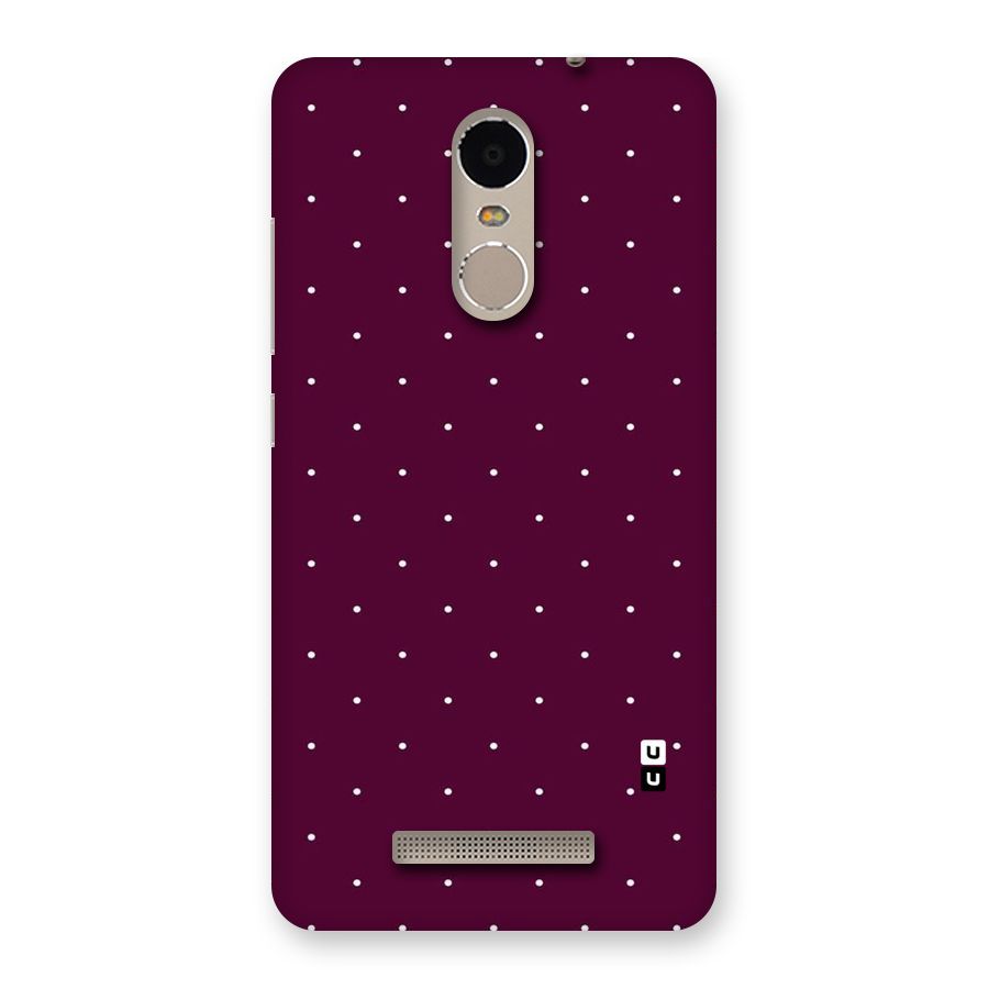 Purple Polka Back Case for Xiaomi Redmi Note 3