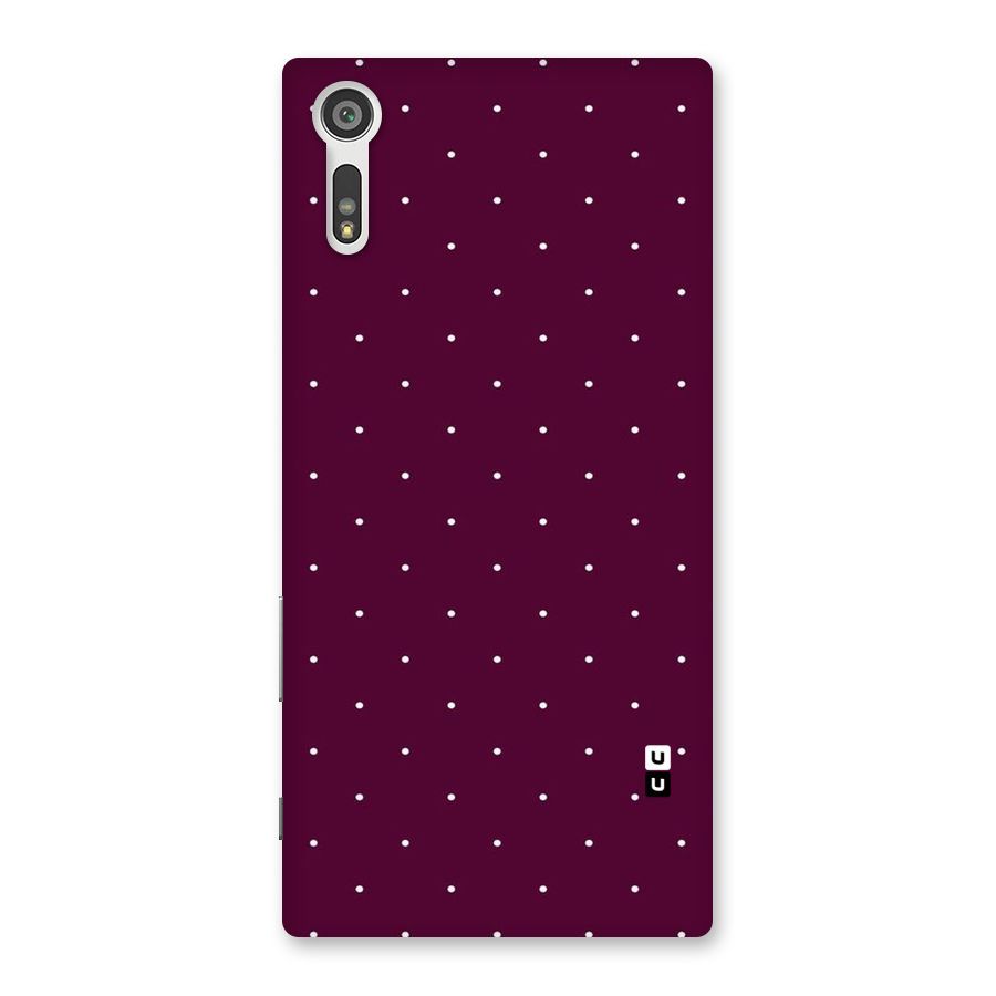 Purple Polka Back Case for Xperia XZ