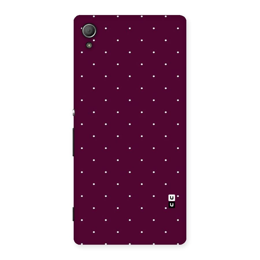 Purple Polka Back Case for Xperia Z4